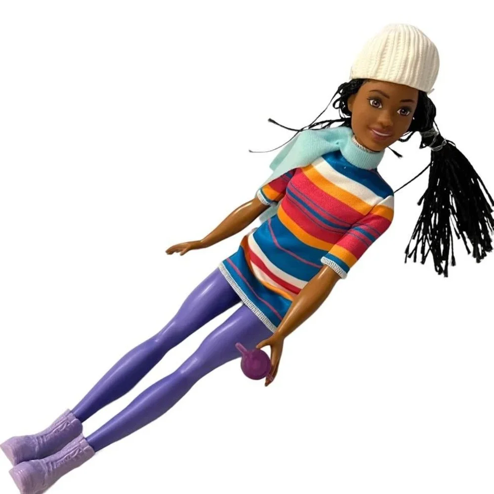 Barbie Brooklyn Roberts Ice Skating Playset 1 Girl Doll 1‎ Mom Doll COMPLETE Set